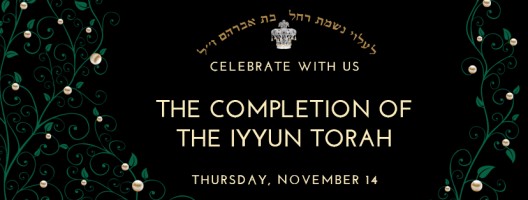 The IYYUN Sefer Torah Completion Ceremony